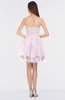 ColsBM Makenna Blush Glamorous A-line Strapless Sleeveless Mini Beaded Bridesmaid Dresses