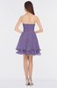 ColsBM Makenna Chalk Violet Glamorous A-line Strapless Sleeveless Mini Beaded Bridesmaid Dresses