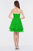 ColsBM Makenna Classic Green Glamorous A-line Strapless Sleeveless Mini Beaded Bridesmaid Dresses