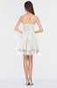 ColsBM Makenna Cloud White Glamorous A-line Strapless Sleeveless Mini Beaded Bridesmaid Dresses