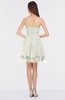 ColsBM Makenna Cream Glamorous A-line Strapless Sleeveless Mini Beaded Bridesmaid Dresses
