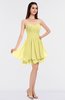 ColsBM Makenna Daffodil Glamorous A-line Strapless Sleeveless Mini Beaded Bridesmaid Dresses