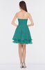 ColsBM Makenna Emerald Green Glamorous A-line Strapless Sleeveless Mini Beaded Bridesmaid Dresses