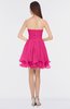 ColsBM Makenna Fandango Pink Glamorous A-line Strapless Sleeveless Mini Beaded Bridesmaid Dresses