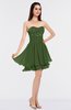 ColsBM Makenna Garden Green Glamorous A-line Strapless Sleeveless Mini Beaded Bridesmaid Dresses