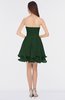 ColsBM Makenna Hunter Green Glamorous A-line Strapless Sleeveless Mini Beaded Bridesmaid Dresses