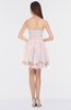 ColsBM Makenna Light Pink Glamorous A-line Strapless Sleeveless Mini Beaded Bridesmaid Dresses