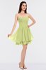 ColsBM Makenna Lime Sherbet Glamorous A-line Strapless Sleeveless Mini Beaded Bridesmaid Dresses