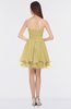 ColsBM Makenna New Wheat Glamorous A-line Strapless Sleeveless Mini Beaded Bridesmaid Dresses