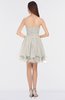 ColsBM Makenna Off White Glamorous A-line Strapless Sleeveless Mini Beaded Bridesmaid Dresses