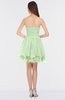 ColsBM Makenna Pale Green Glamorous A-line Strapless Sleeveless Mini Beaded Bridesmaid Dresses