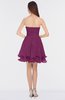 ColsBM Makenna Raspberry Glamorous A-line Strapless Sleeveless Mini Beaded Bridesmaid Dresses