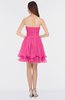 ColsBM Makenna Rose Pink Glamorous A-line Strapless Sleeveless Mini Beaded Bridesmaid Dresses