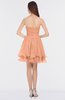ColsBM Makenna Salmon Glamorous A-line Strapless Sleeveless Mini Beaded Bridesmaid Dresses