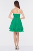 ColsBM Makenna Sea Green Glamorous A-line Strapless Sleeveless Mini Beaded Bridesmaid Dresses