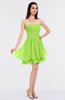 ColsBM Makenna Sharp Green Glamorous A-line Strapless Sleeveless Mini Beaded Bridesmaid Dresses