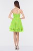 ColsBM Makenna Sharp Green Glamorous A-line Strapless Sleeveless Mini Beaded Bridesmaid Dresses