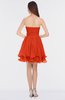 ColsBM Makenna Tangerine Tango Glamorous A-line Strapless Sleeveless Mini Beaded Bridesmaid Dresses
