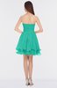 ColsBM Makenna Viridian Green Glamorous A-line Strapless Sleeveless Mini Beaded Bridesmaid Dresses