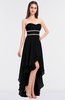ColsBM Cynthia Black Elegant A-line Strapless Sleeveless Zip up Floor Length Bridesmaid Dresses