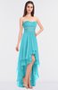 ColsBM Cynthia Blue Radiance Elegant A-line Strapless Sleeveless Zip up Floor Length Bridesmaid Dresses