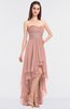 ColsBM Cynthia Coral Almond Elegant A-line Strapless Sleeveless Zip up Floor Length Bridesmaid Dresses