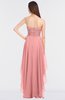 ColsBM Cynthia Flamingo Pink Elegant A-line Strapless Sleeveless Zip up Floor Length Bridesmaid Dresses