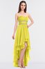ColsBM Cynthia Pale Yellow Elegant A-line Strapless Sleeveless Zip up Floor Length Bridesmaid Dresses