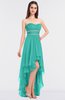 ColsBM Cynthia Turquoise G97 Elegant A-line Strapless Sleeveless Zip up Floor Length Bridesmaid Dresses