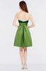ColsBM Trinity Alpine Green Glamorous A-line Zip up Knee Length Ruching Bridesmaid Dresses