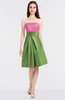 ColsBM Trinity Carnation Pink Glamorous A-line Zip up Knee Length Ruching Bridesmaid Dresses