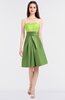 ColsBM Trinity Lime Green Glamorous A-line Zip up Knee Length Ruching Bridesmaid Dresses