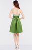 ColsBM Trinity Pale Green Glamorous A-line Zip up Knee Length Ruching Bridesmaid Dresses