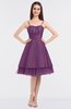 ColsBM Raelyn Argyle Purple Princess Spaghetti Sleeveless Zip up Knee Length Bridesmaid Dresses