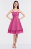 ColsBM Raelyn Carnation Pink Princess Spaghetti Sleeveless Zip up Knee Length Bridesmaid Dresses