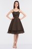 ColsBM Raelyn Chestnut Brown Princess Spaghetti Sleeveless Zip up Knee Length Bridesmaid Dresses