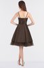 ColsBM Raelyn Chestnut Brown Princess Spaghetti Sleeveless Zip up Knee Length Bridesmaid Dresses