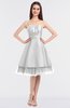 ColsBM Raelyn Cloud White Princess Spaghetti Sleeveless Zip up Knee Length Bridesmaid Dresses