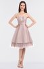 ColsBM Raelyn Coral Pink Princess Spaghetti Sleeveless Zip up Knee Length Bridesmaid Dresses