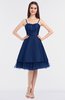 ColsBM Raelyn Dark Blue Princess Spaghetti Sleeveless Zip up Knee Length Bridesmaid Dresses