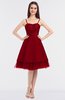 ColsBM Raelyn Haute Red Princess Spaghetti Sleeveless Zip up Knee Length Bridesmaid Dresses