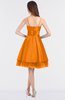 ColsBM Raelyn Orange Princess Spaghetti Sleeveless Zip up Knee Length Bridesmaid Dresses