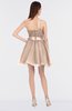 ColsBM Lucille Almost Apricot Princess Ball Gown Asymmetric Neckline Zip up Mini Ruching Bridesmaid Dresses