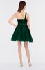 ColsBM Lucille Alpine Green Princess Ball Gown Asymmetric Neckline Zip up Mini Ruching Bridesmaid Dresses