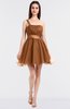ColsBM Lucille Amber Princess Ball Gown Asymmetric Neckline Zip up Mini Ruching Bridesmaid Dresses