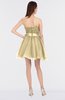 ColsBM Lucille Cornhusk Princess Ball Gown Asymmetric Neckline Zip up Mini Ruching Bridesmaid Dresses