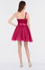 ColsBM Lucille Fuschia Princess Ball Gown Asymmetric Neckline Zip up Mini Ruching Bridesmaid Dresses