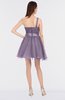 ColsBM Lucille Mauve Princess Ball Gown Asymmetric Neckline Zip up Mini Ruching Bridesmaid Dresses