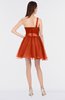 ColsBM Lucille Persimmon Princess Ball Gown Asymmetric Neckline Zip up Mini Ruching Bridesmaid Dresses