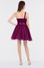 ColsBM Lucille Raspberry Princess Ball Gown Asymmetric Neckline Zip up Mini Ruching Bridesmaid Dresses